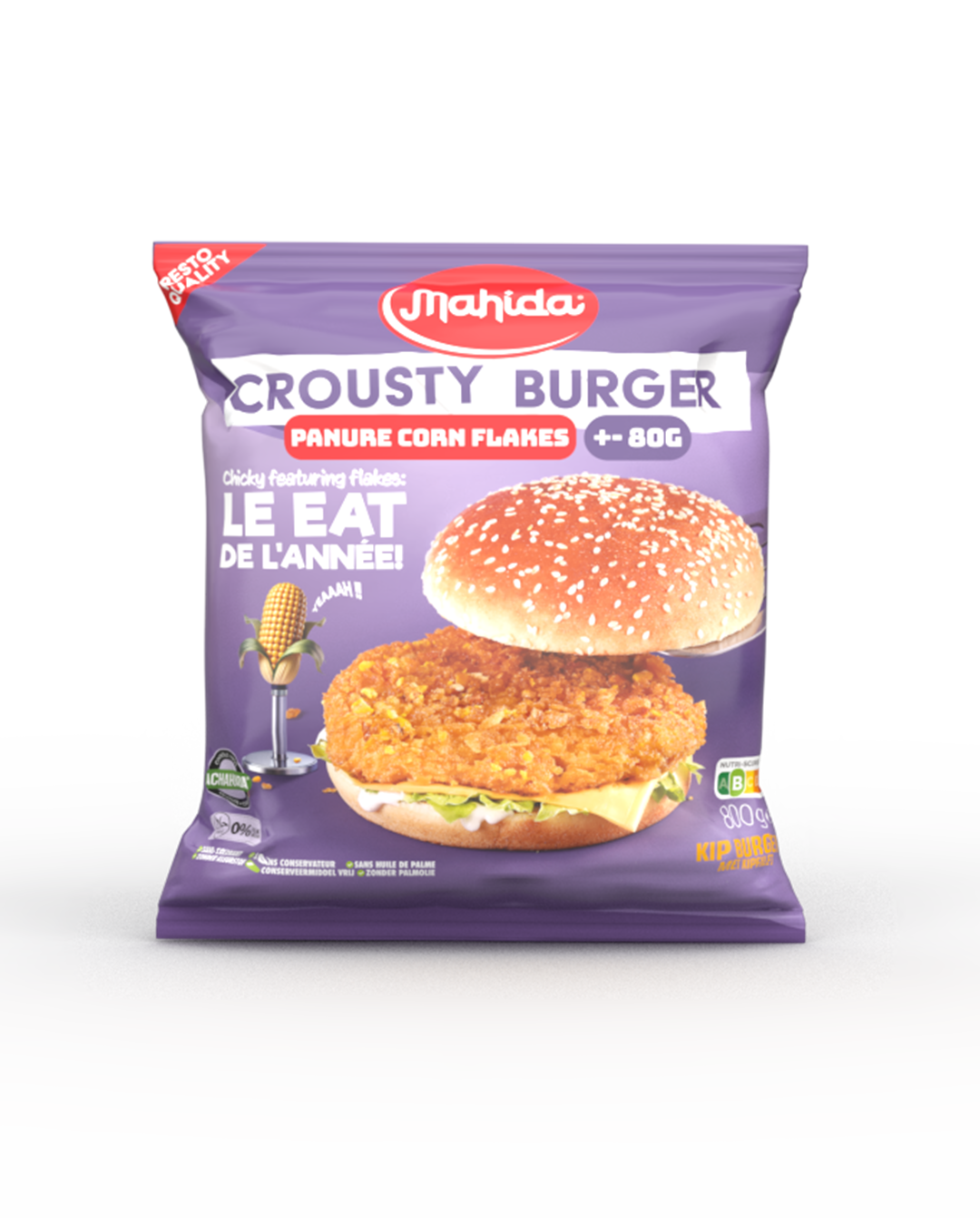 Crousty Burger "panure cornflakes"